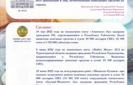 Сказано-Сделано: Об исполнении поручения Президента обеспечить четкое наблюдение, проверку и контроль всех транзакций и лиц, необоснованно выводящих средства из страны
