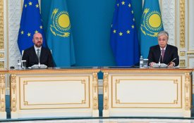 Президенты Казахстана и Европейского Совета провели брифинг для представителей СМИ