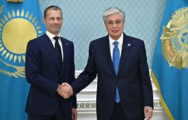 Касым-Жомарт Токаев принял президента УЕФА Александера Чеферина