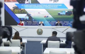 О завершении защитных мероприятий против саранчовых вредителей