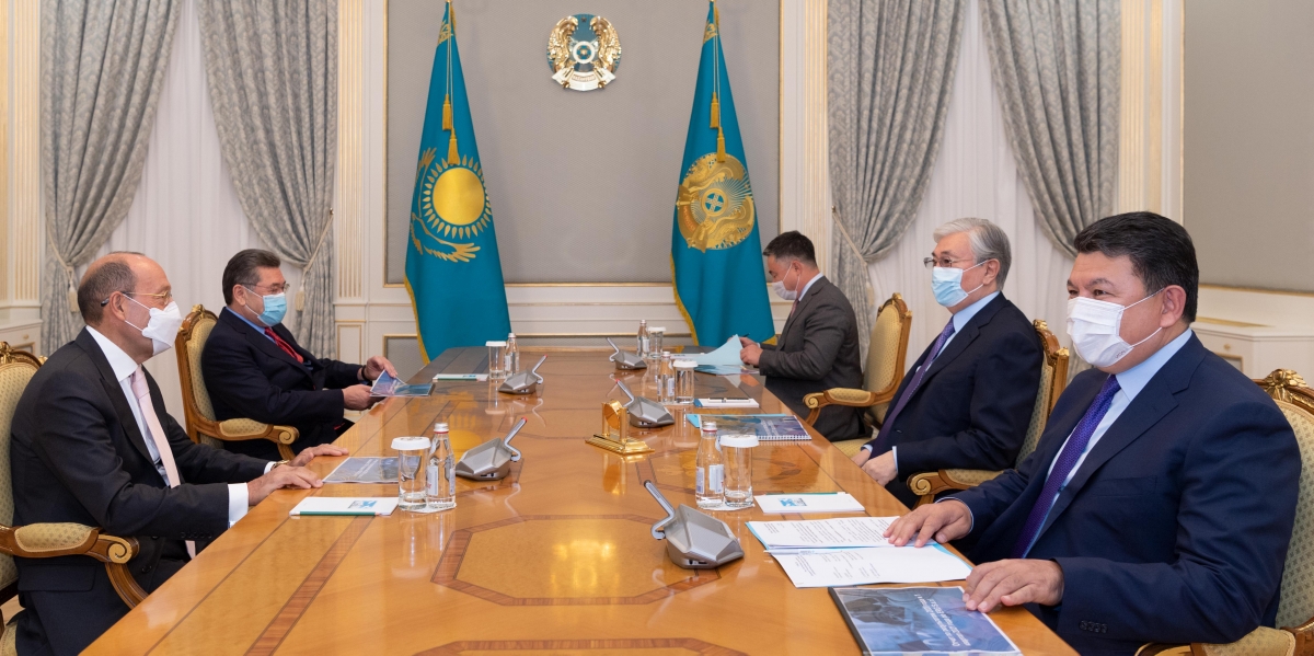 Глава государства принял акционеров ERG Александра Машкевича и Патоха Шодиева