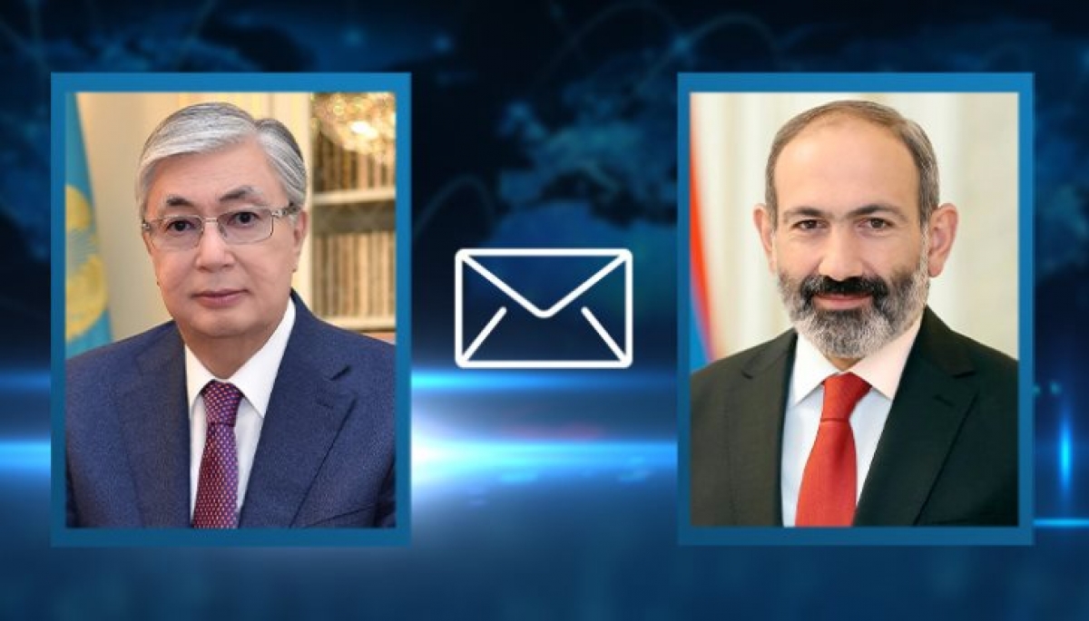 Касым-Жомарт Токаев направил поздравительную телеграмму исполняющему обязанности Премьер-министра Армении Николу Пашиняну