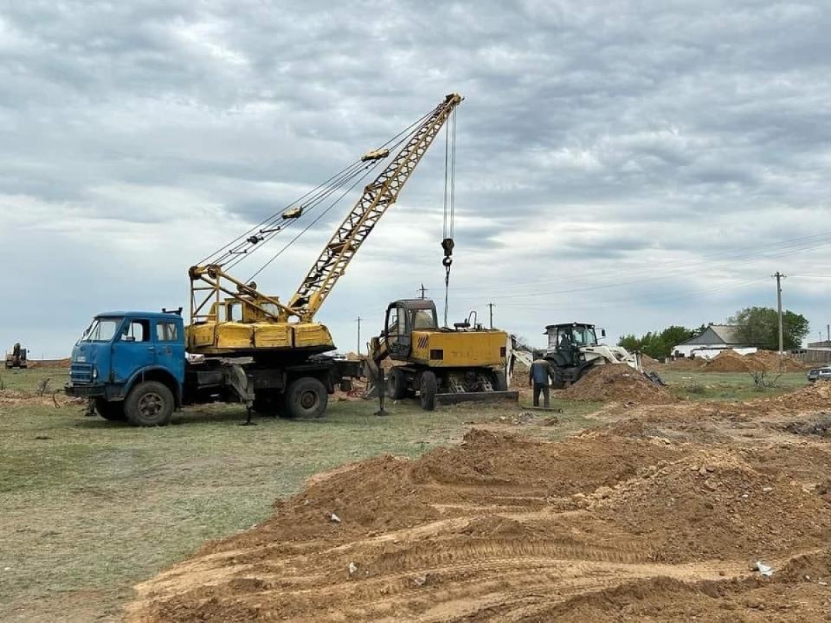 В Амангельдинском районе Костанайской области началось строительство домов  для пострадавших от паводка