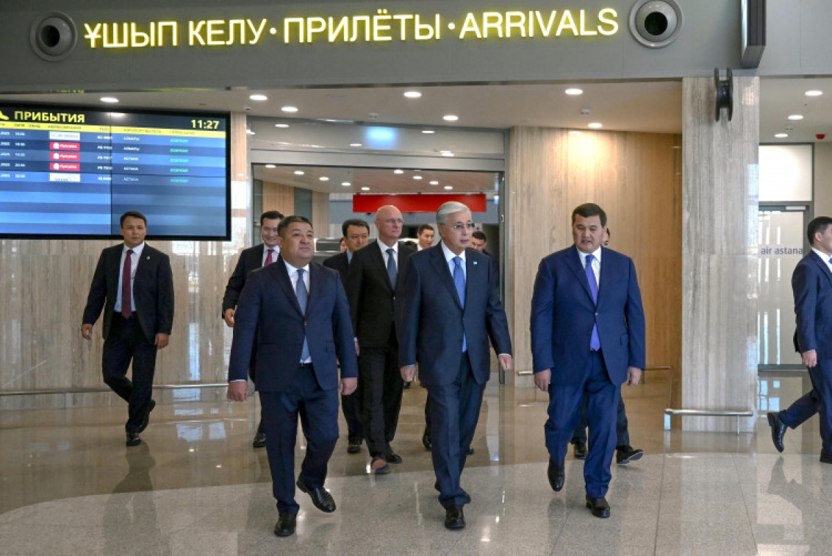 Глава государства осмотрел новый терминал аэропорта «Қорқыт Ата»