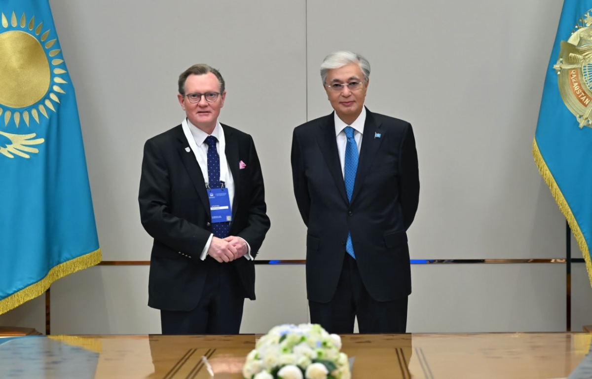 Касым-Жомарт Токаев принял президента и вице-канцлера Queen’s University Belfast Иана Грира